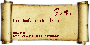 Feldmár Arián névjegykártya